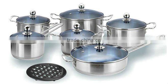 16 pcs stainless steel cookware set