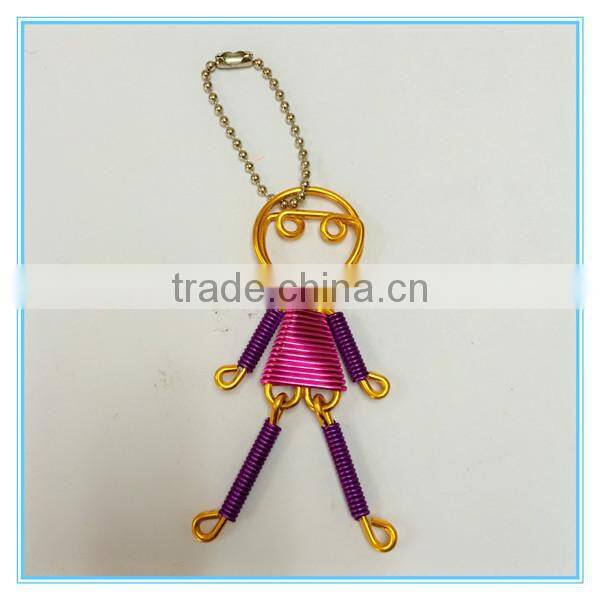 Wholesale good quality handmade beautiful couples sexy girl and boy metal pendant key chains