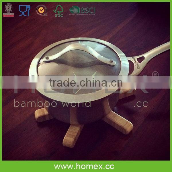 Bamboo and Silicone Trivet/New Bamboo Coaster/Homex_FSC/BSCI Factory