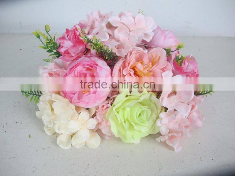 Wholesale China factory handmade artificial flower with foam stand for table centrepiece wedding home decoration