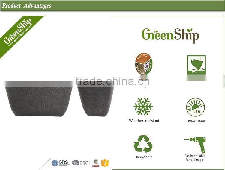 Stone Garden Planter dark color plastic flower pots