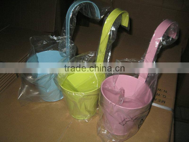Balcony decoration detachable hook metal hanging flower pot