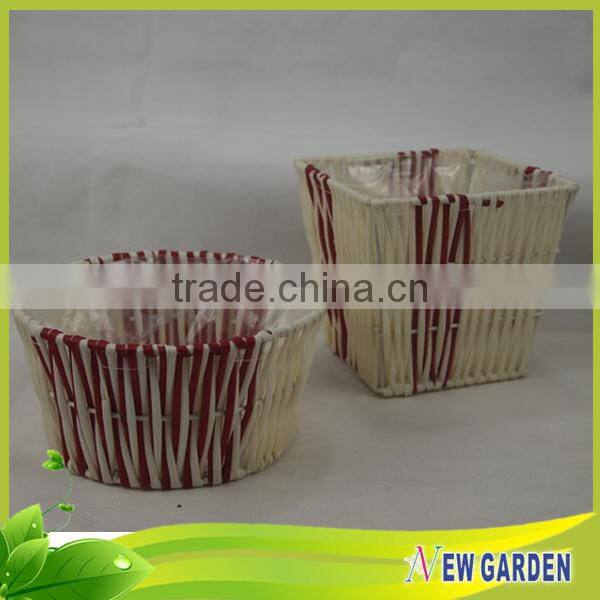 Newgarden smooth surface flower pot imitation rattan basket