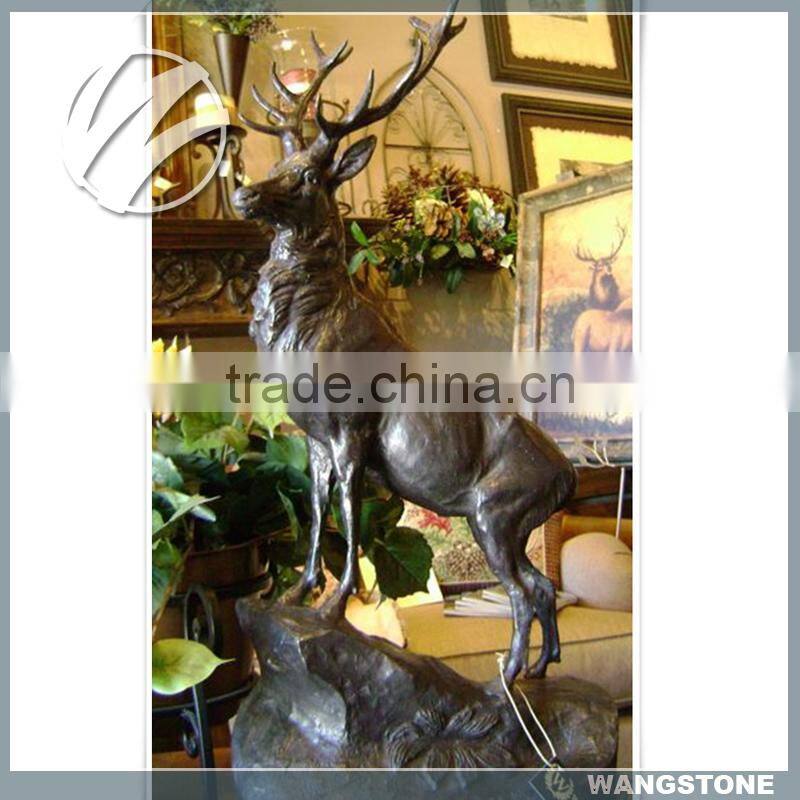 Life size animal decorative bronze deer sculpture