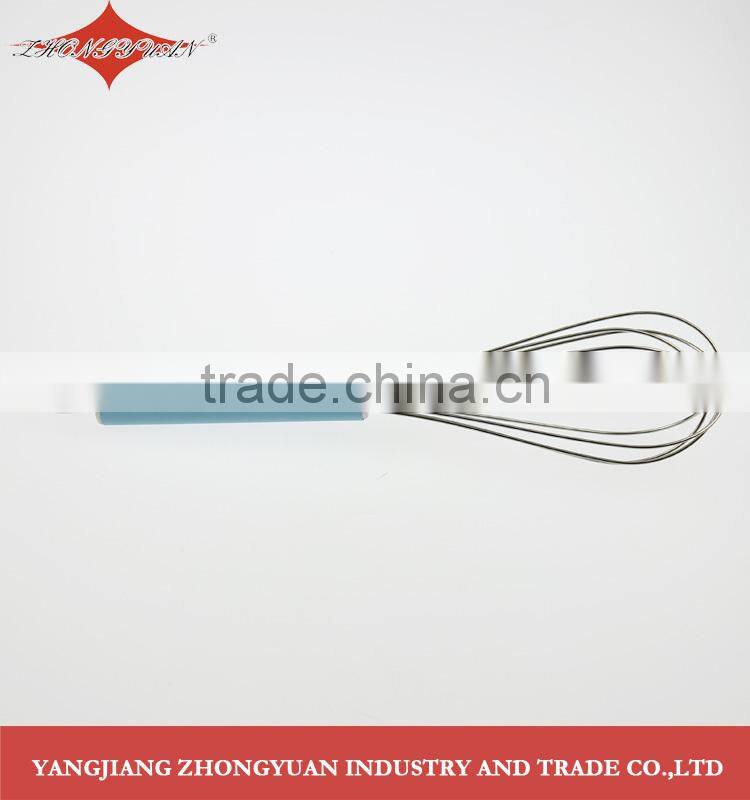 Hot selling 10" Stainless steel wires egg whisk with stainless steel handle