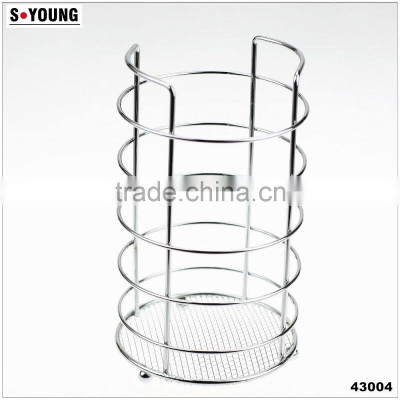 43004 Steel Wire Sink Basket Cutlery Holder Cooking Utensils Storage Kitchen Rack