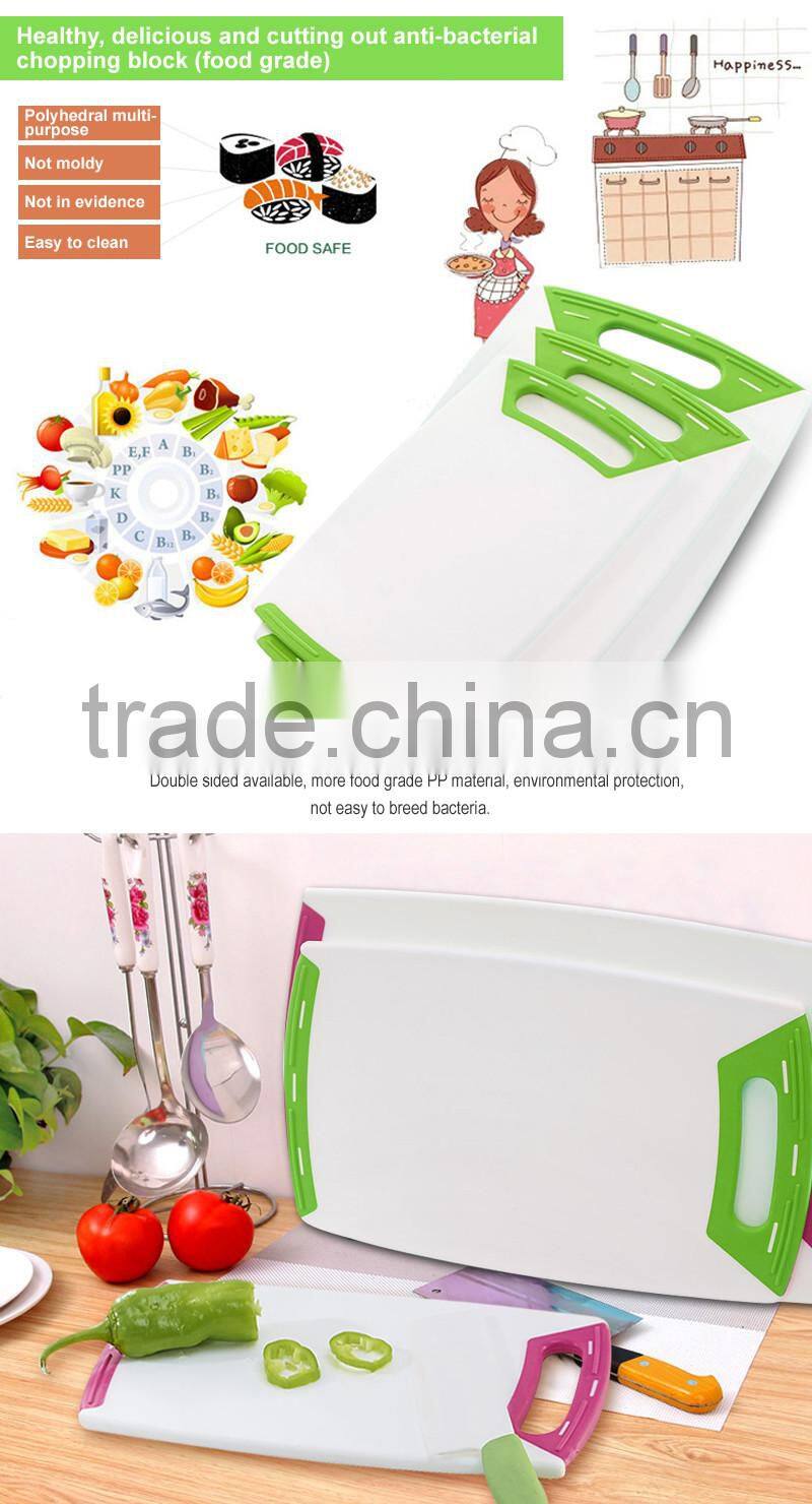 3 piece cutting board plastic set or slicing fruits,
