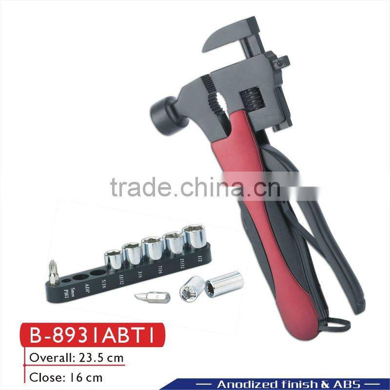2014 New design multi stainless steel hammer wrech hand tools B-9106KC