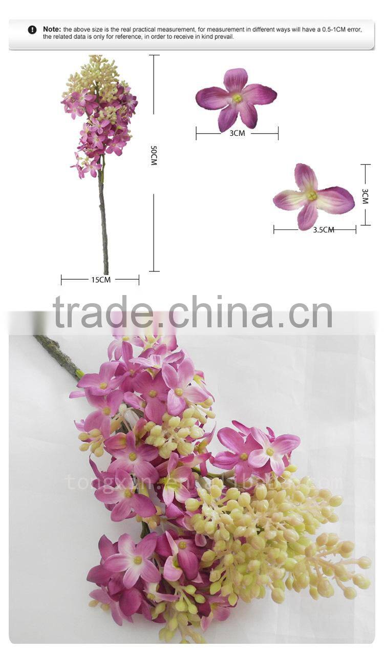fabric wholesale silk cloth flower for home and wedding decoration artificial lilac flowers