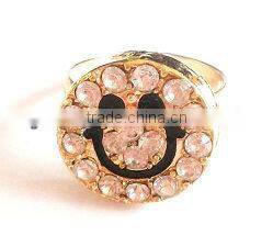 Cute Smiling face Alloy ring