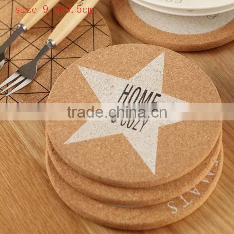 Wholesale 2017 Newly Personalized Cork Coaster / Paper Cup Mat