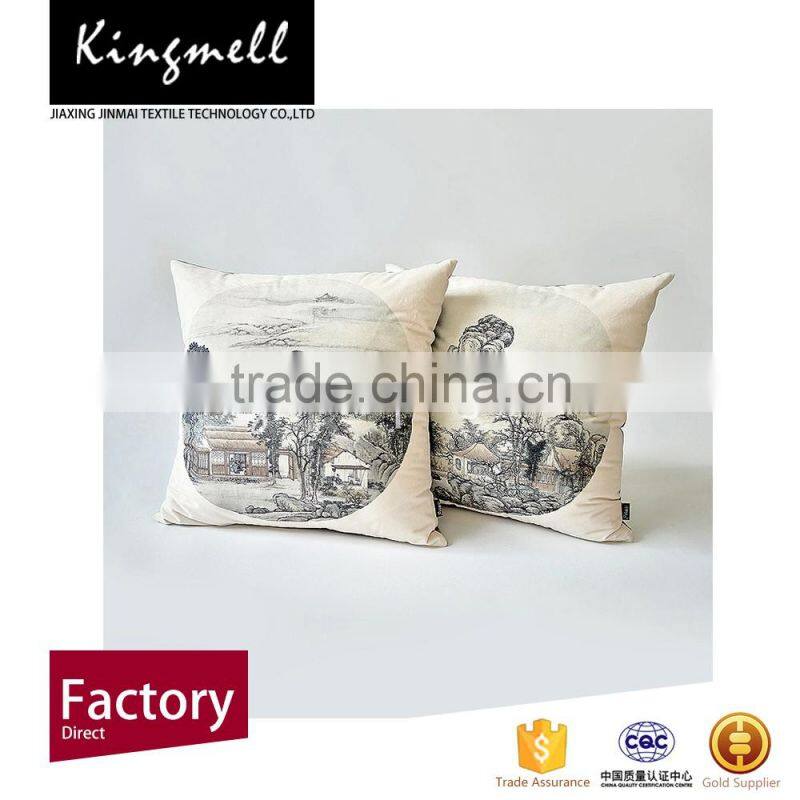 Wholesale throw covers painting chinese pillow cases cushion covers