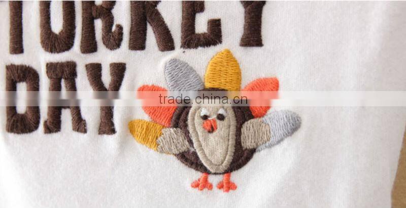 100% cotton white letter print baby girl rompers wholesale