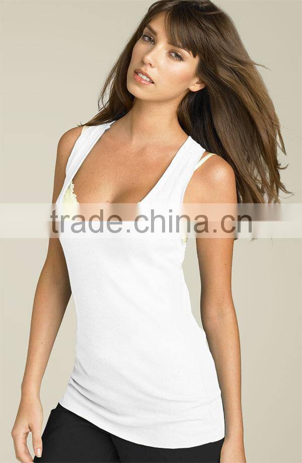 Wholesale crop tank top deep V sexy lady tank tops in Jiangxi