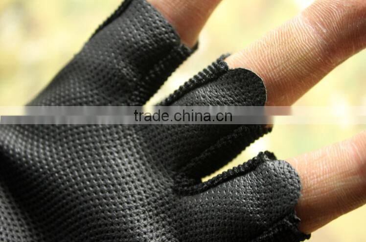 custom black carbon fiber antislip abrasion proof military half finger tactical gloves