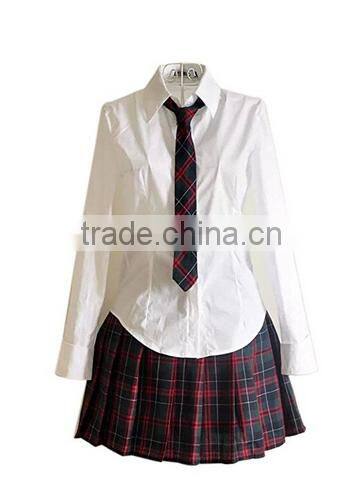 newest style kids school girl sexy uniforms design with pictures
