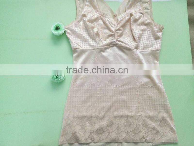 2015 Fashion design woman silk clothes ladies underwear tops