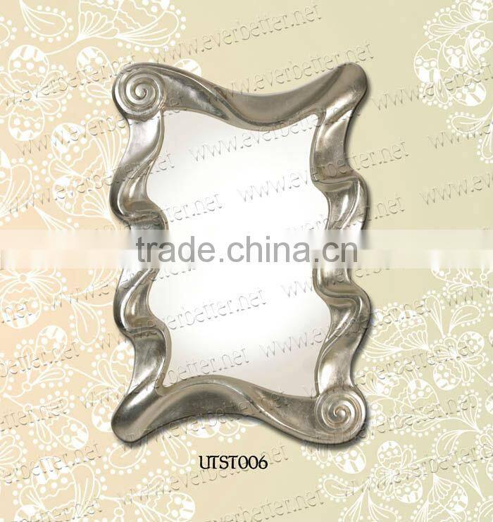 High quality antique design royal hotel PS plastic frame bathroom decor mirror
