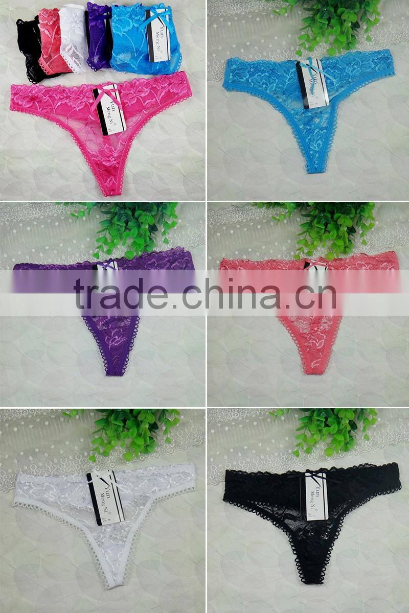 Sexy Transparent Lace Ladies Paties Stocklot Lady G-string Funny Thongs For Women