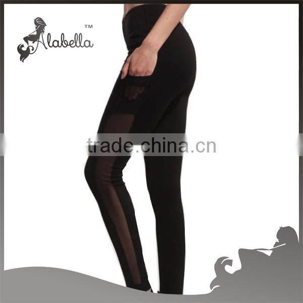 Sport Mesh Phone Pocket Leggings Work Out Running Yoga Pants Women Fitness Wear