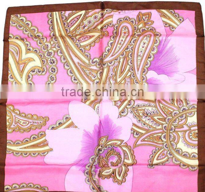 stock printed silk satin Scarf square scarves small moq