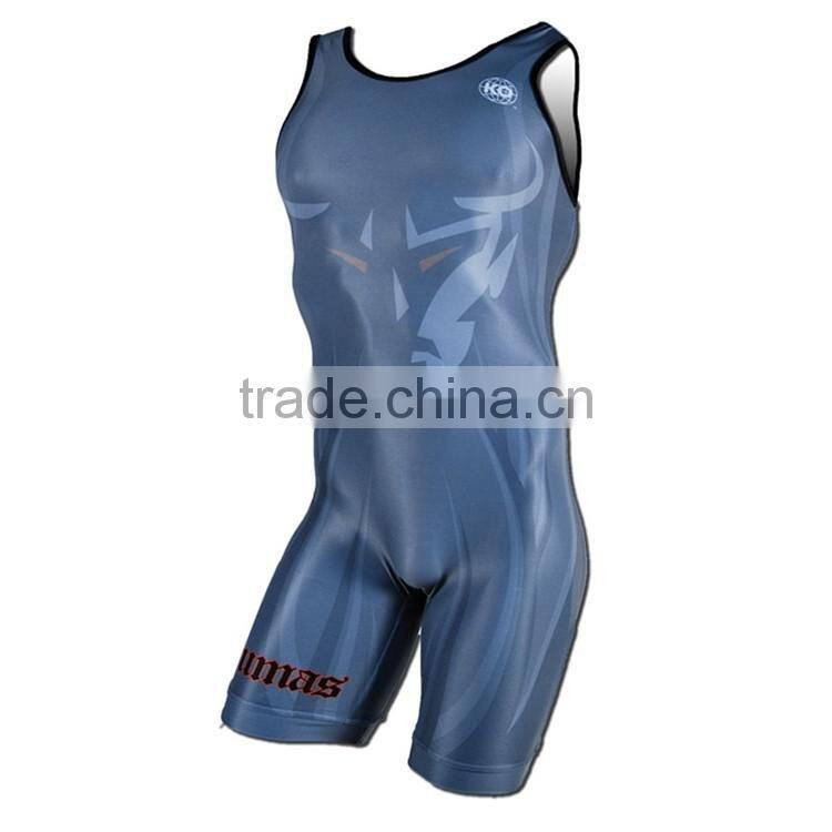 Professionale sublimation wrestling singlets plus size