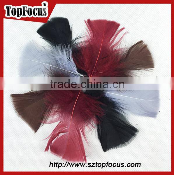 China cheap dyed high filling power artificial flat white turkey down feather