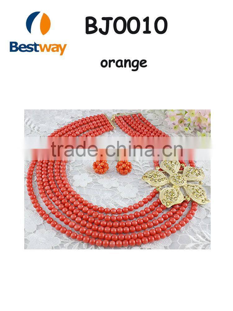 Bestway bead jewelry wholesale BJ0010 2015 african bead jewelleri set