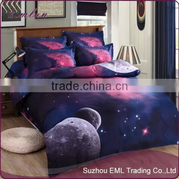 Starry sky fantastic bedclothes bed cover pillow case 3D digital print bedding set