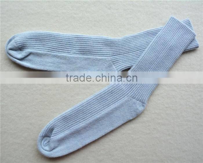 Alibaba China wholesale mens long cashmere flat and rib knit socks