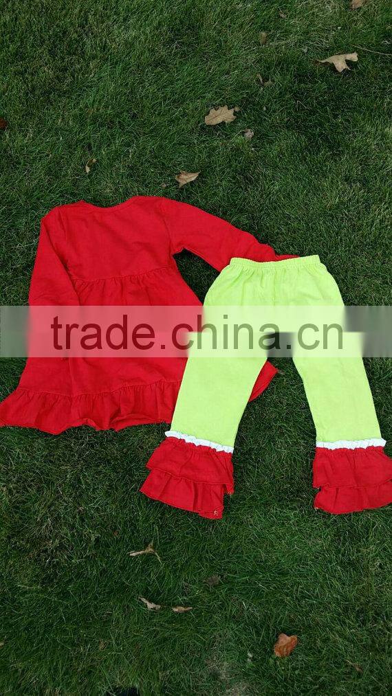 Wholesale Girls Christmas Clothes Sets Kids Boutique Remake Clothing