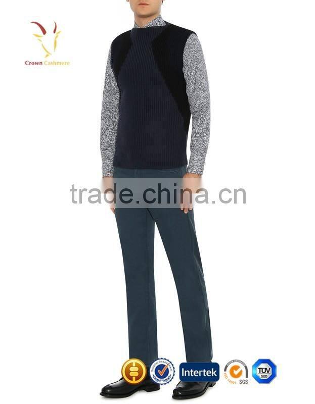 Winter Knitting Loose Sleeveless Vest Men Vest Knitting Pattern