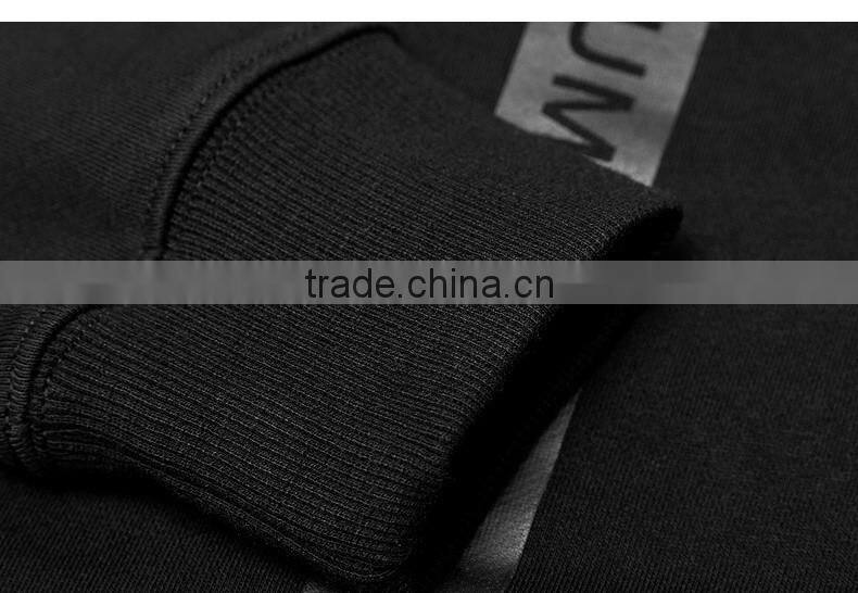 2017 Custom made Men hip hop style fashion cotton fleece crew neck hip hop jumper sweatshirt design