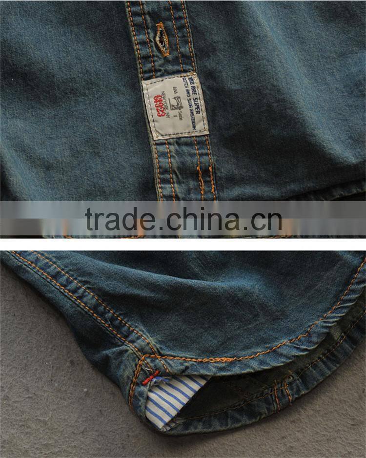 2015 High Quality custom design contrast color men slim fit half black half white shirt