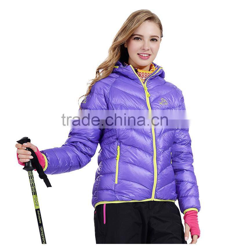 2017 New style women outdoor clothing hooded down jacket