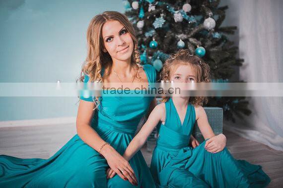 Many Ways Wear Evening Dresses 2017 Maxi Dresses Long Mother Daughter Matching Dress