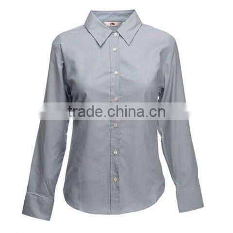 lady fit long sleeve oxford shirt