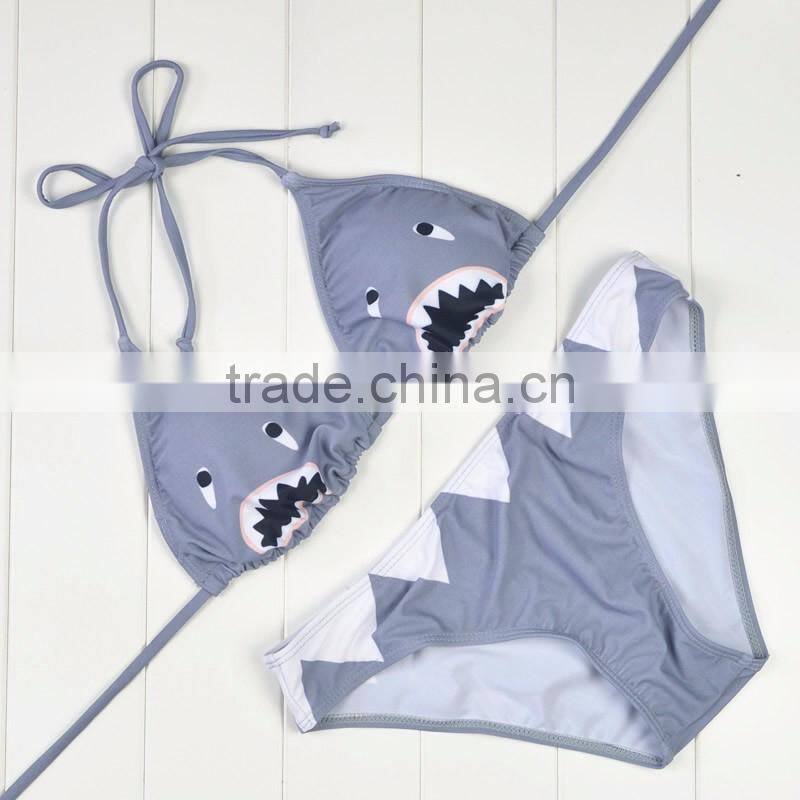 Polyester Bikini different size for choice & padded blue girls swimwear 59377