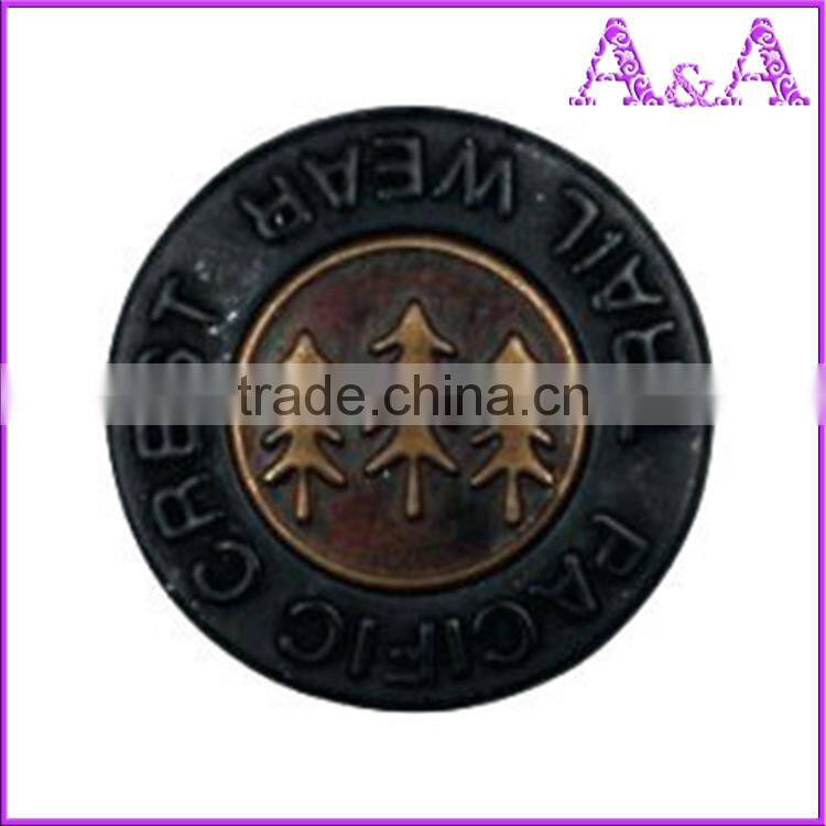 custom black jeans buttons