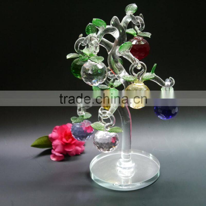 unique crystal apple model tree for wedding gift and home decoration