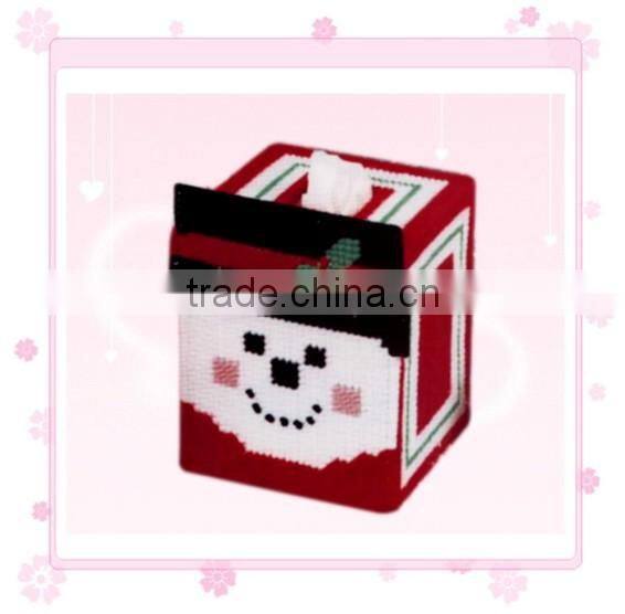 DIY goods,3D Cross stitch Embroidery.beautiful.Tissue Box-005-01