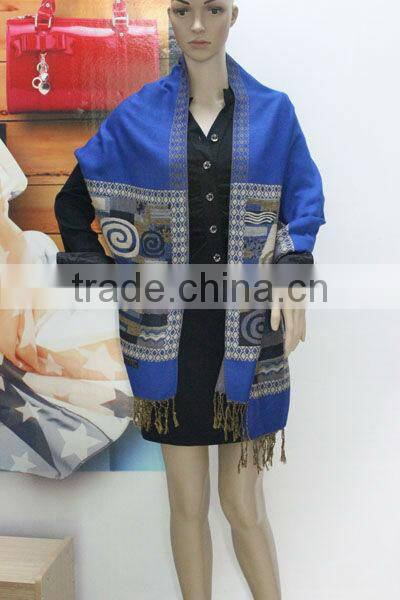 hot selling geometry jacquard cotton scarf ,fashion shawl