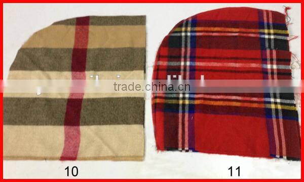 2015 top selling plaid checked winter acrylic cashmere poncho