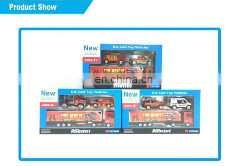 A large box of pull back car toy with two little cars