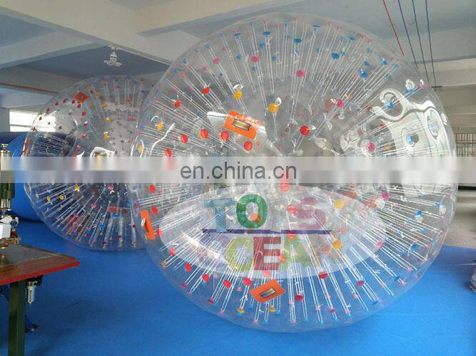 DIA 3m TPU clear color inflatable body zorb ball