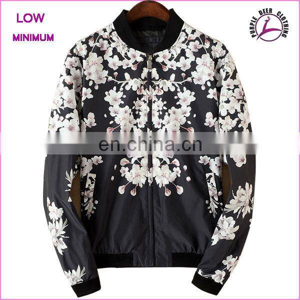 2015 fashion overall sublimation bomber jacket slim fit men jacket