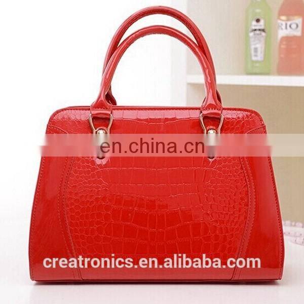 CR high quality control system famous brand ladies leather bags crocodile pattern women leather handbags