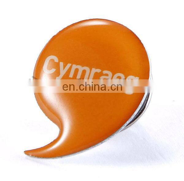High quality gun brand logo round shape custom metal tag badge