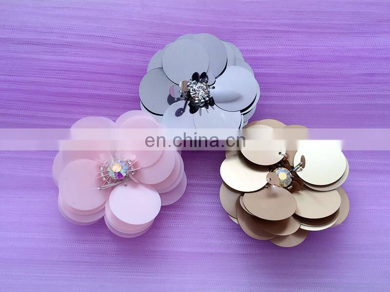 Wholesale Customized Pearl Rhinestone Sequin Flower Patches