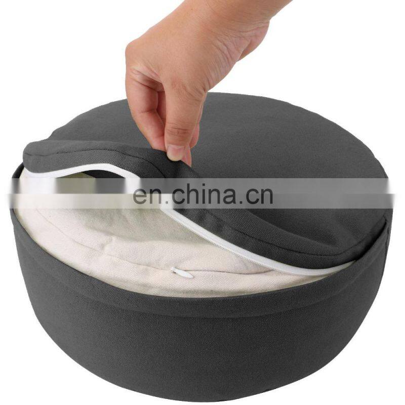 Custom different color Cotton with buckwheat hull filling Meditation Cushion